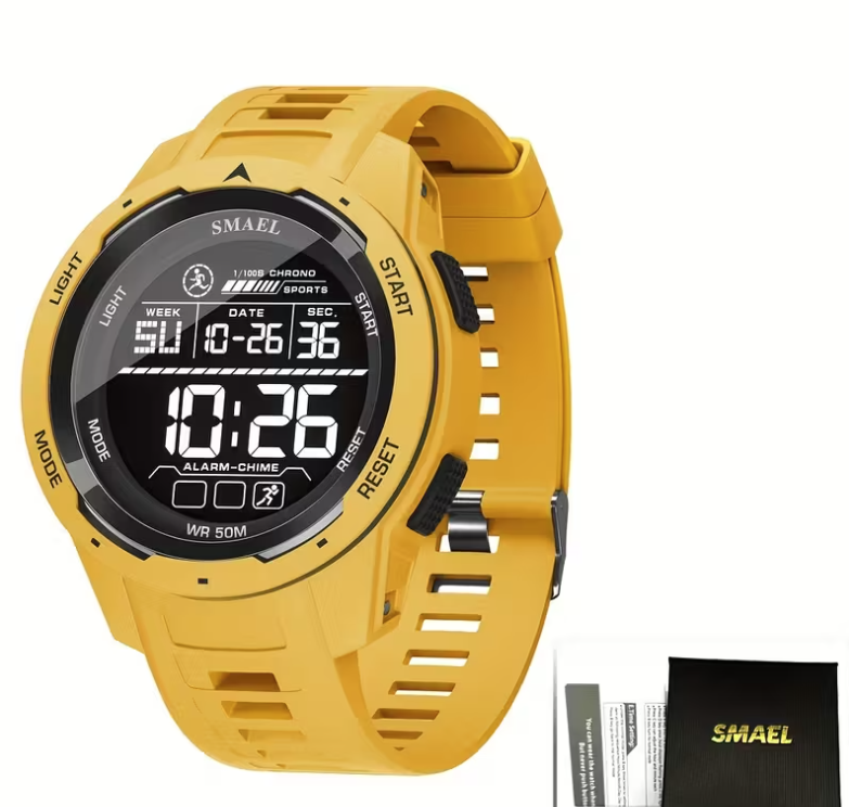 Men’s Multifunction Sports Watch - Yellow