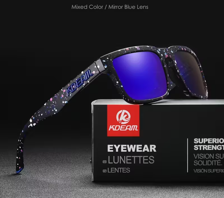 Kdeam Polarized Tactical Sunglasses - Mixed Color / Mirror Ice Blue C14