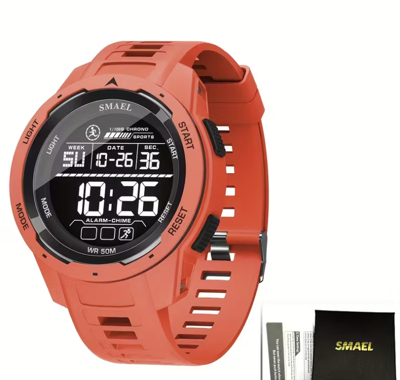 Men’s Multifunction Sports Watch - Red